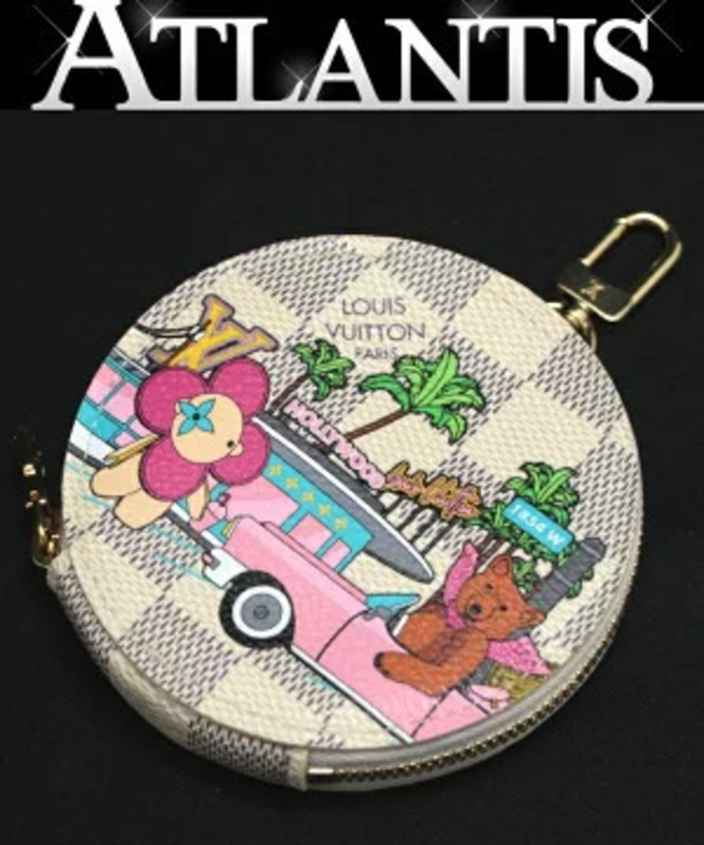Louis Vuitton Portemonnaie Long Vivienne coin case Wallet Damier Azur White